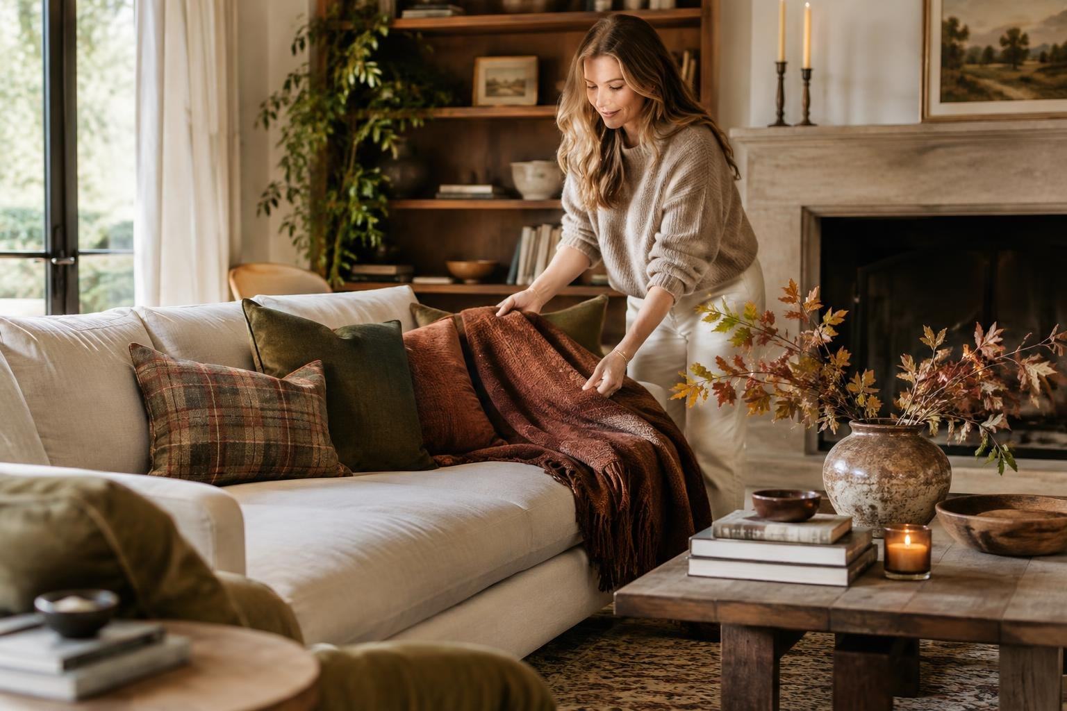 AI image: Amber Lewis’s Case for a Fall Home That Doesn’t Look Themed