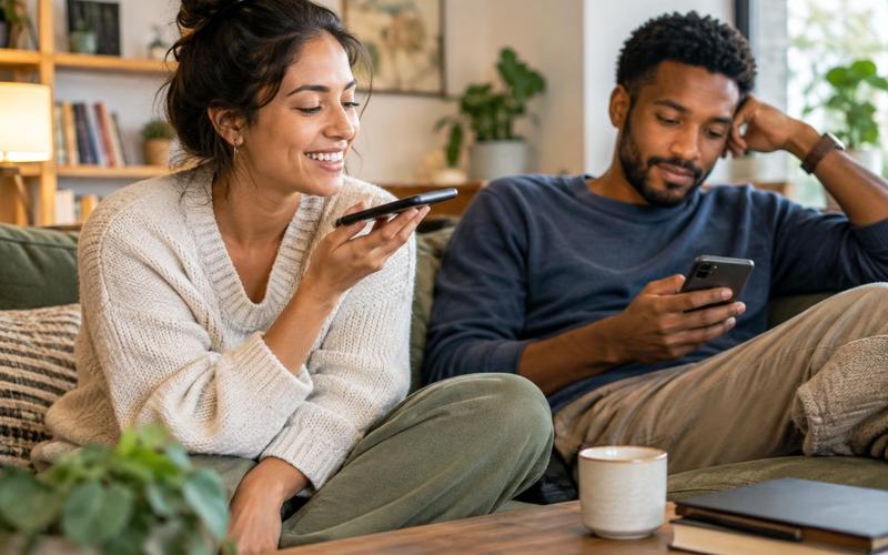 AI image: The 10-Minute Voice Note: A Small Relationship Dispute With a Bigger Point