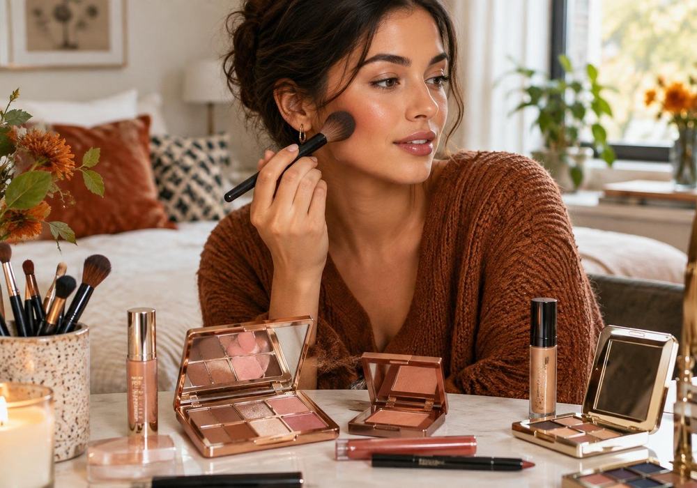 AI image: October’s Beauty Launches Make a Case for Comfort-First Glamour