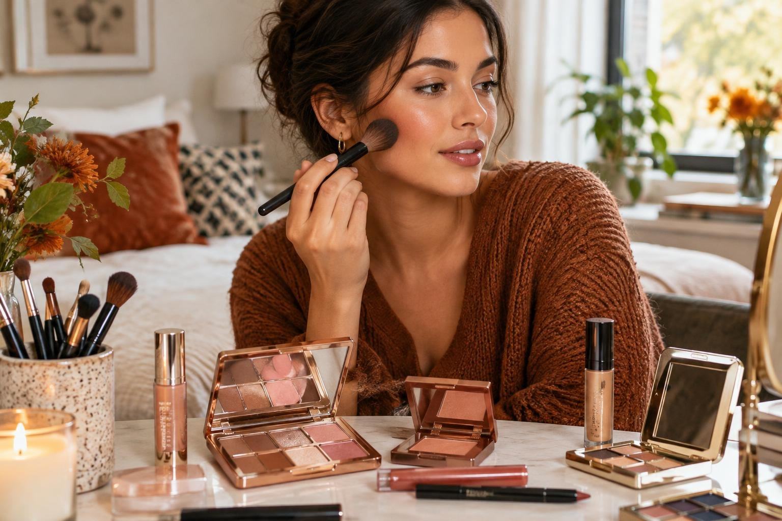 AI image: October’s Beauty Launches Make a Case for Comfort-First Glamour